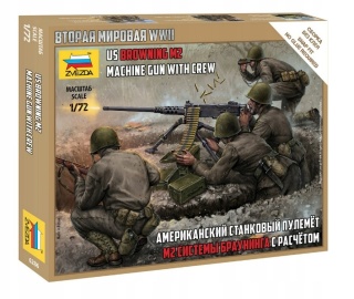 Zvezda 6286 U.S. Browning M2 Machine Gun With Crew 1/72