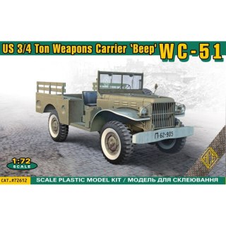 ACE 72612 US 3/4 Ton Weapons Carrier 'Beep' WC-51