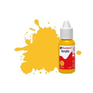 Humbrol DB0024 Acrylic Paint: 024 Trainer Yellow Matt (14 ml)
