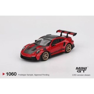 MINI GT 01060 PORSCHE 911 (992) GT3 RS WEISSACH PACKAGE 2022 Guards Red
