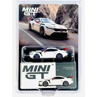 MINI GT 01097 BLISTER FORD MUSTANG GTD SPIRIT OF AMERICA 2025 White