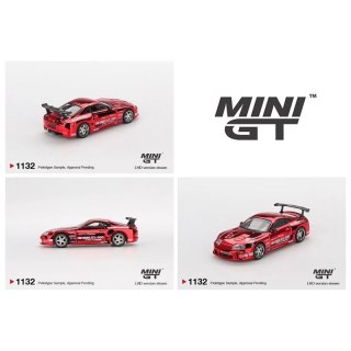 MINI GT 01132 TOYOTA SUPRA (A80) TOP SECRET GT300 2014 Red Chrome