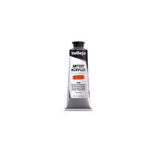 Vallejo 16618 Acrylic Artist Color Fluorescent Orange (60 ml)