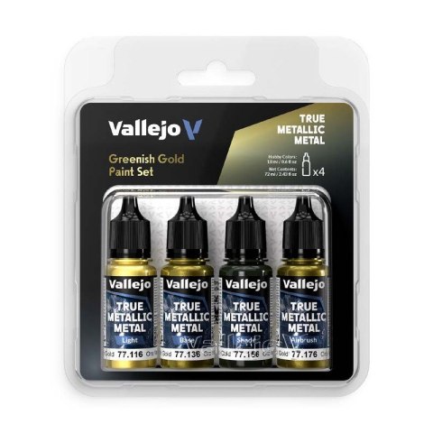 Vallejo 77267 TMM Color Set Greenish Gold (4 x 18 ml)