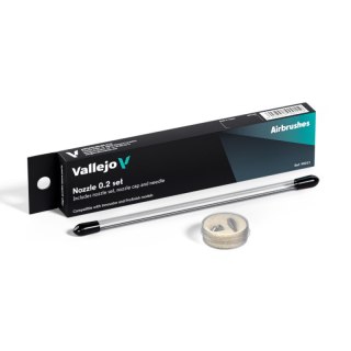 Vallejo 90011 0,2 Complete Needle + Nozzle/Needle Cap Set (Innovator & Profinish Only)