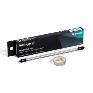 Vallejo 90012 0,3 Complete Needle+ Nozzle/Needle Cap Set (Innovator, Profinish & Easyair)