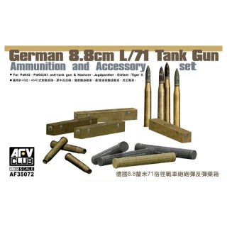 AFV Club AF35072 German 8,8 cm L/71 Tank Gun Ammunition and Accessory Set