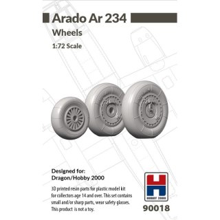 Hobby 2000 90018 Arado Ar 234 Wheels 1/72