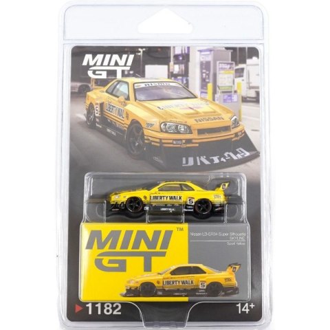 MINI GT 01182 BLISTER NISSAN GTR (R34) SKYLINESuper Silhouette Sport Yellow 2025 - Blister