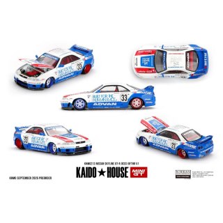 MINI GT KAIDO HOUSE 213 NISSAN GTR (R33) BFTHR V1 KAIDO HOUSE 1995