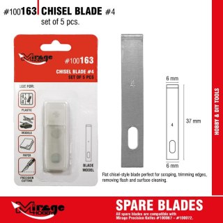 Mirage 100163 Chisel Blade (5 pcs)