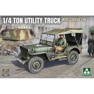 Takom 2214 1/4 Ton Utility Truck w/ Canvas Top