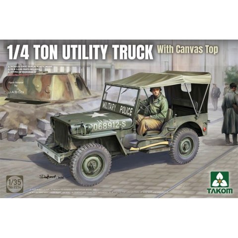Takom 2214 1/4 Ton Utility Truck w/ Canvas Top