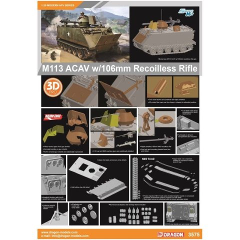 Dragon 3575 M113 ACAV w/ 106 mm Recoilless Rifle 1/35