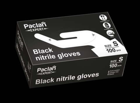 AGD Paclan 37886 Rękawice nitryl.EXPERT czarne S 100szt./10 137885 AGD Paclan 37886 Rękawice nitryl.EXPERT czarne S 100szt./10 137885