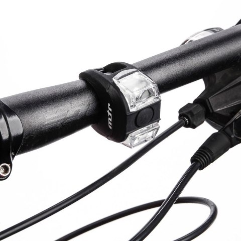 Zestaw lampek rowerowych Meteor Flex czarne 31527 Zestaw lampek rowerowych Meteor Flex czarne 31527