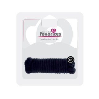 All Time Favorites Love Rope lina do krępowania Black 5m