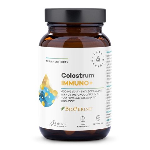 Colostrum Immuno + BioPerine suplement diety 60 kapsułek