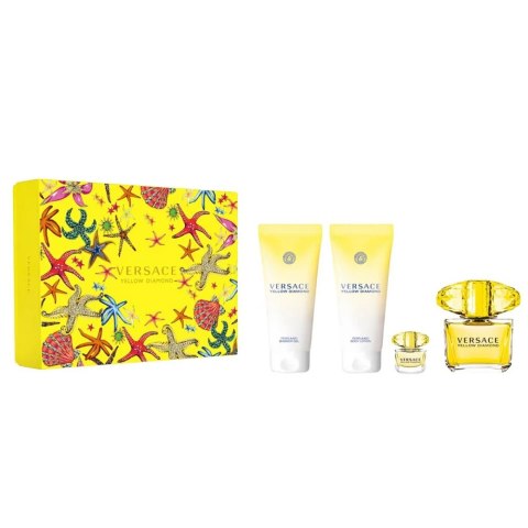 Yellow Diamond zestaw woda toaletowa spray 90ml + balsam do ciała 100ml + woda toaletowa 5ml + żel pod prysznic 100ml