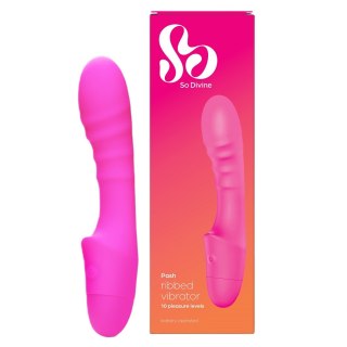 Pash Ribbed Vibrator żebrowany wibrator punktu G Pink