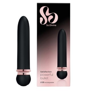 Satisfaction Rechargeable Bullet wibrator pociskowy Black