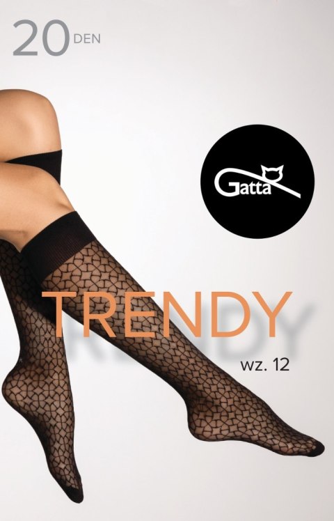 Podkolanówki Trendy Line 12 Nero Podkolanówki Trendy Line 12 Nero