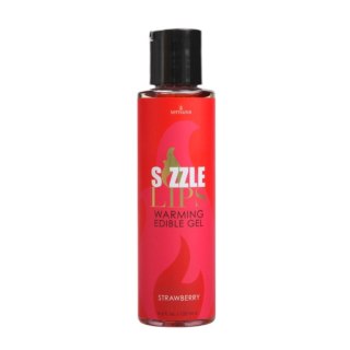 Sizzle Lips Warming Edible Gel jadalny żel stymulujący Strawberry 125ml