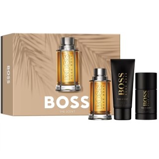 Boss The Scent For Man zestaw woda toaletowa spray 100ml + żel pod prysznic 100ml + dezodorant sztyft 75ml