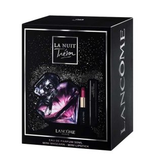 La Nuit Tresor zestaw woda perfumowana spray 50ml + L' Absolu Rouge Matte pomadka do ust 505 Attrape Coeur + Hypnose Drama mini 