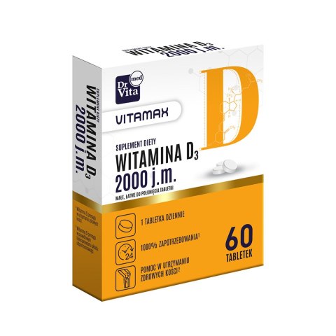 Vitamax Witamina D 2000 j.m. suplement diety 60 tabletek