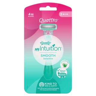 My Intuition Quattro Smooth Sensitive jednorazowe maszynki do golenia dla kobiet 3szt