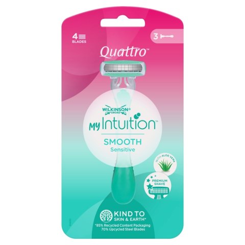 My Intuition Quattro Smooth Sensitive jednorazowe maszynki do golenia dla kobiet 3szt