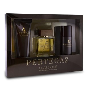 Pertegaz Classique Pour Homme zestaw woda perfumowana spray 100ml + żel pod prysznic 230ml + dezodorant 150ml