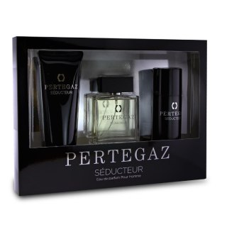 Pertegaz Seducteur Pour Homme zestaw woda perfumowana spray 100ml + żel pod prysznic 230ml + dezodorant 150ml