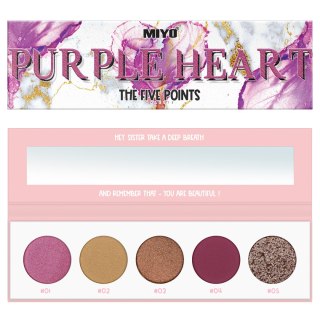 The Five Points Palette paleta cieni do powiek Purple Heart 6.5g