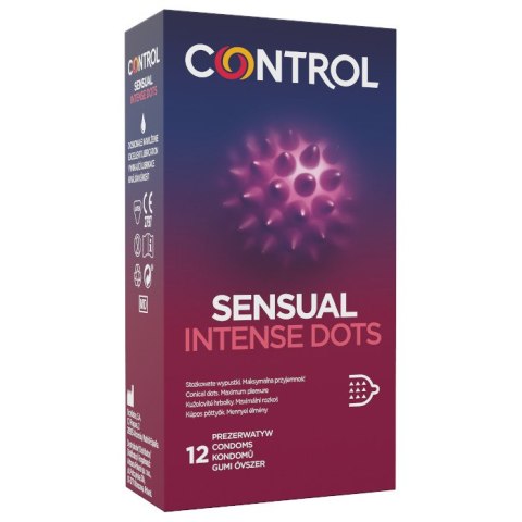 Sensual Intense Dots prezerwatywy ze stożkowatymi wypustkami 12szt.