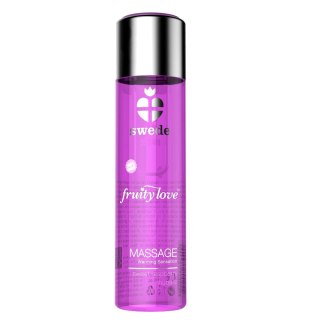 Fruity Love rozgrzewający żel do masażu Raspberry & Rhubarb 120ml