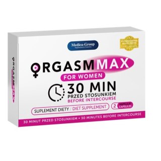 Orgasm Max For Women suplement diety na wywołanie podniecenia i orgazmu 2 kapsułki