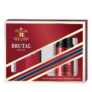 Brutal Classic zestaw płyn po goleniu 100ml + dezodorant spray 150ml