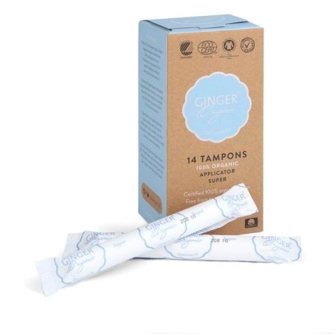 Tampons tampony organiczne z aplikatorem Super 14szt