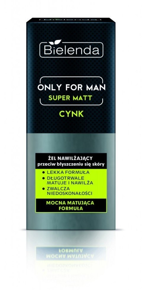 Bielenda Only for Man Super Matt Żel nawilżający przeciw błyszczeniu się skóry 50ml