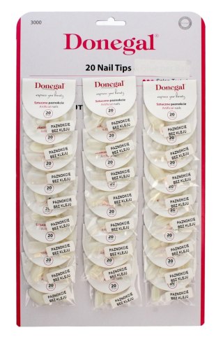 DONEGAL Sztuczne paznokcie french manicure (3000) 1 op. - 24 zestawy po 20 sztuk