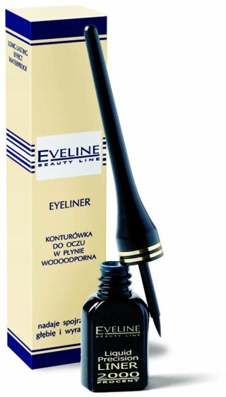 EVELINE Eyeliner czarny liquid precision 2000%