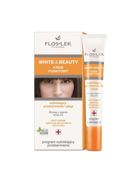 Floslek WHITE & BEAUTY® Krem punktowy wybielający przebarwienia i piegi 20 ml Floslek WHITE & BEAUTY® Krem punktowy wybielający przebarwienia i piegi 20 ml