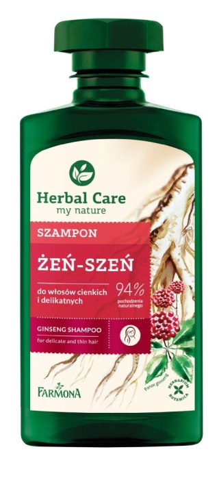 HERBAL CARE Szampon do włosów cienkich i delikatnych Żeń-Szeń 330 ml