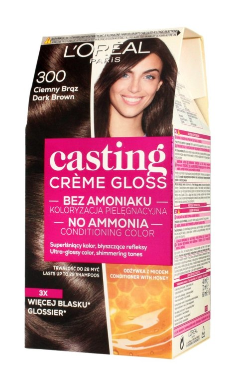 LOREAL Casting Creme Gloss Krem koloryzujący nr 300 Ciemny Brąz 1op. LOREAL Casting Creme Gloss Krem koloryzujący nr 300 Ciemny Brąz 1op.