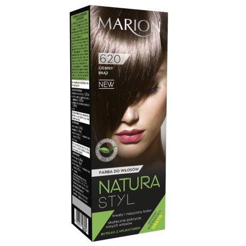 MARION Natura Styl Farba do włosów nr 620 Ciemny brąz MARION Natura Styl Farba do włosów nr 620 Ciemny brąz