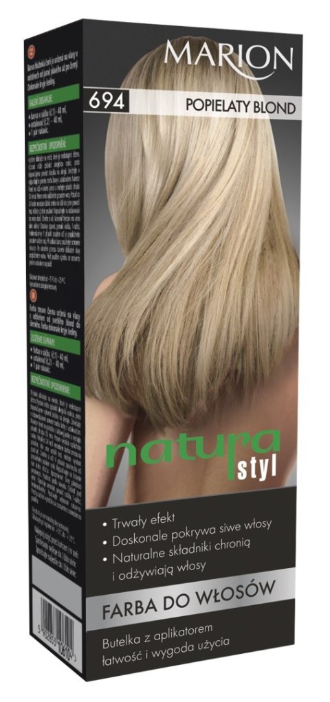 MARION Natura Styl Farba do włosów nr 694 Popielaty blond MARION Natura Styl Farba do włosów nr 694 Popielaty blond