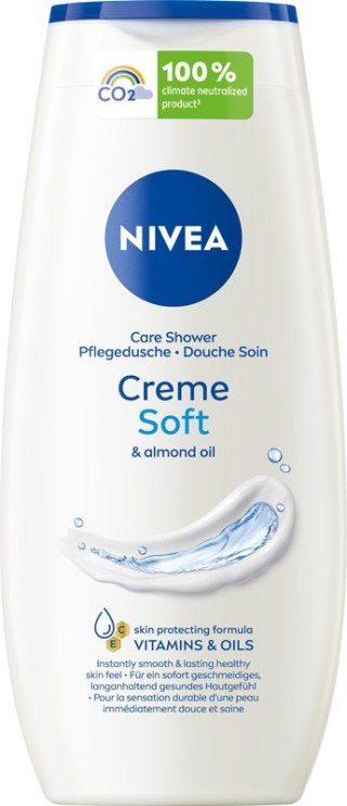 NIVEA Care Shower Kremowy żel pod prysznic z olejkiem migdałowym Creme Soft 250 ml