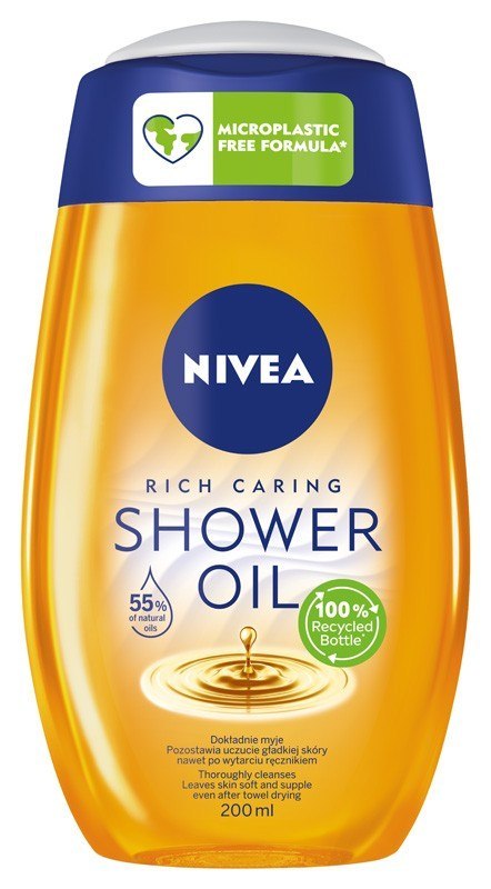 NIVEA Rich Caring Pielęgnujący olejek pod prysznic Shower Oil 200 ml